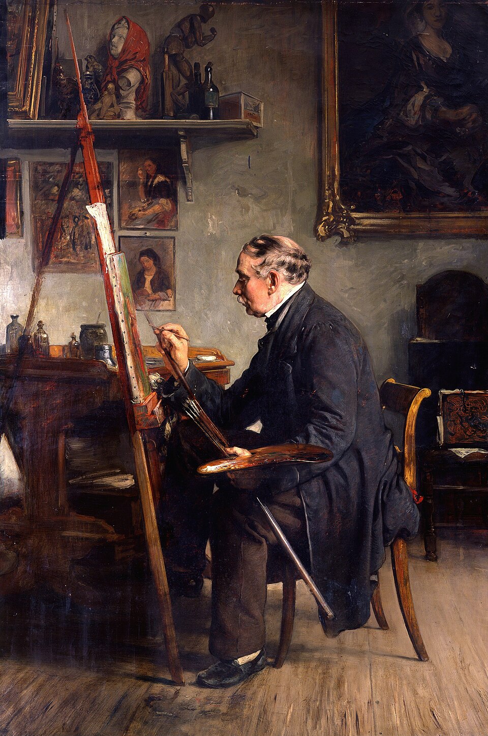 Eduard Meyerheim nel suo studio (ca. 1877) - Alte Nationalgalerie, Bezirk Mitte, Berlino